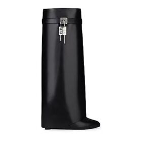 Givenchy Black and Gray Leather Boots